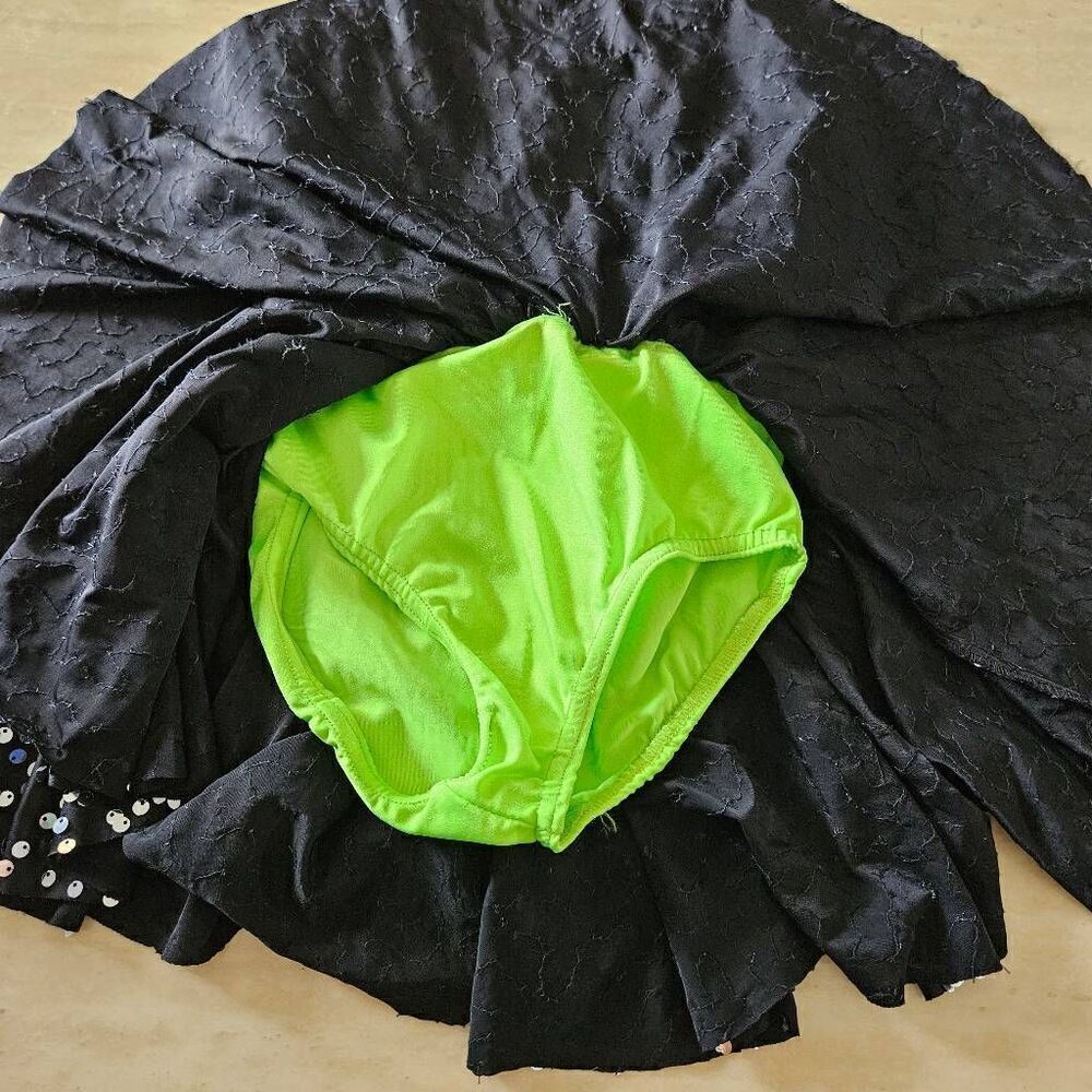 Costume gallery child medium pre loved gorgeous black and neon dance costume jaz - Picture 6 of 10
